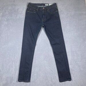 AllSaints‎ Razor Jeans Men’s 30x30 Skinny Fit Dark Wash Stretch Denim Button Fly